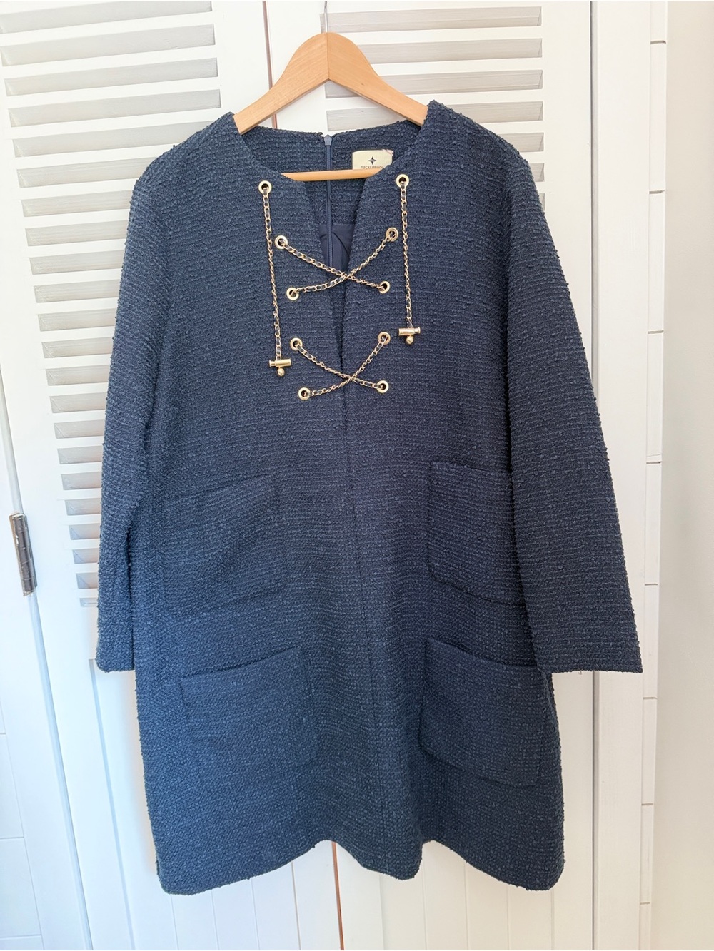 Tuckernuck Kelly Navy Tweed Dress